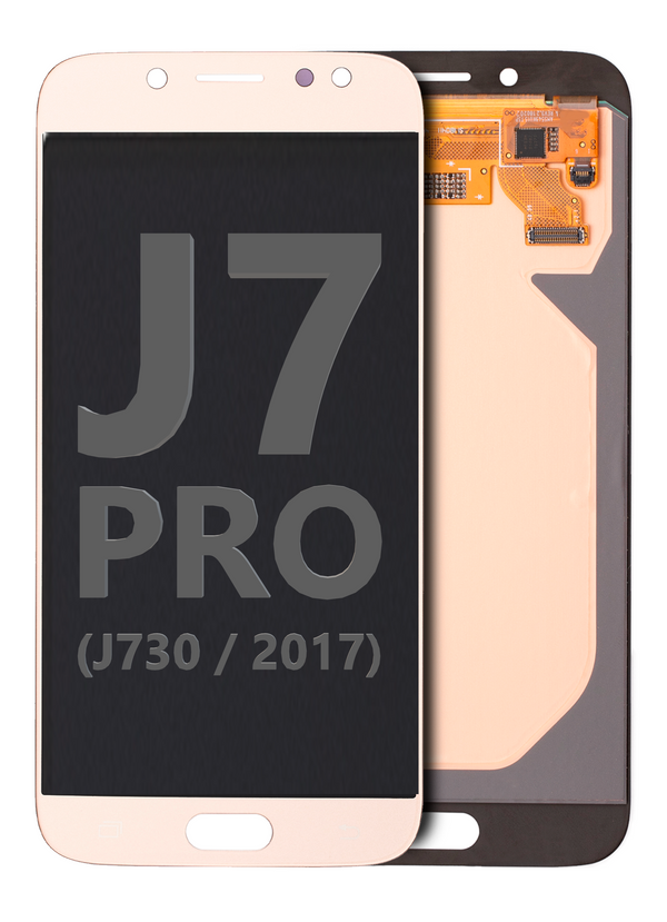 OLED Assembly Without Frame For Samsung Galaxy J7 / J7 Pro (J730 / 2017) (Refurbished) (Gold)