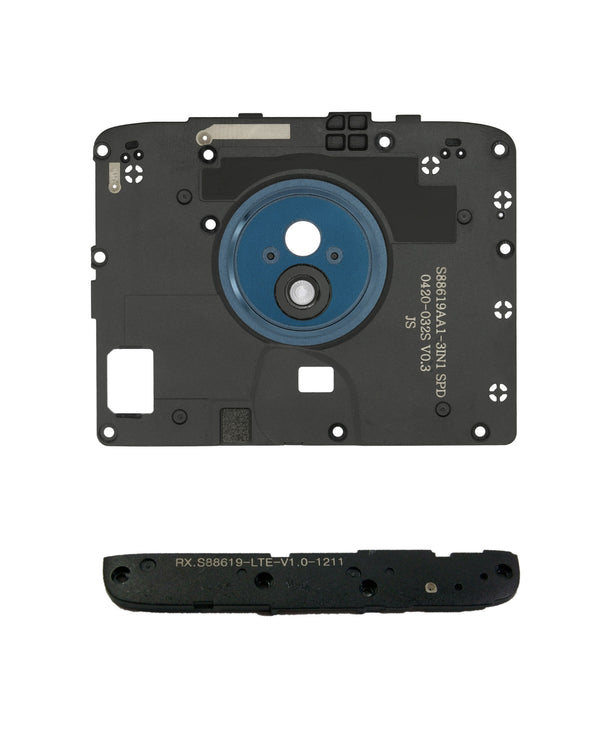 Back Camera Lens With Bracket and Bottom Frame For Motorola Moto G7 Optimo Maxx (XT1955DL / 2019) Blue (US Version) - OEM Pull