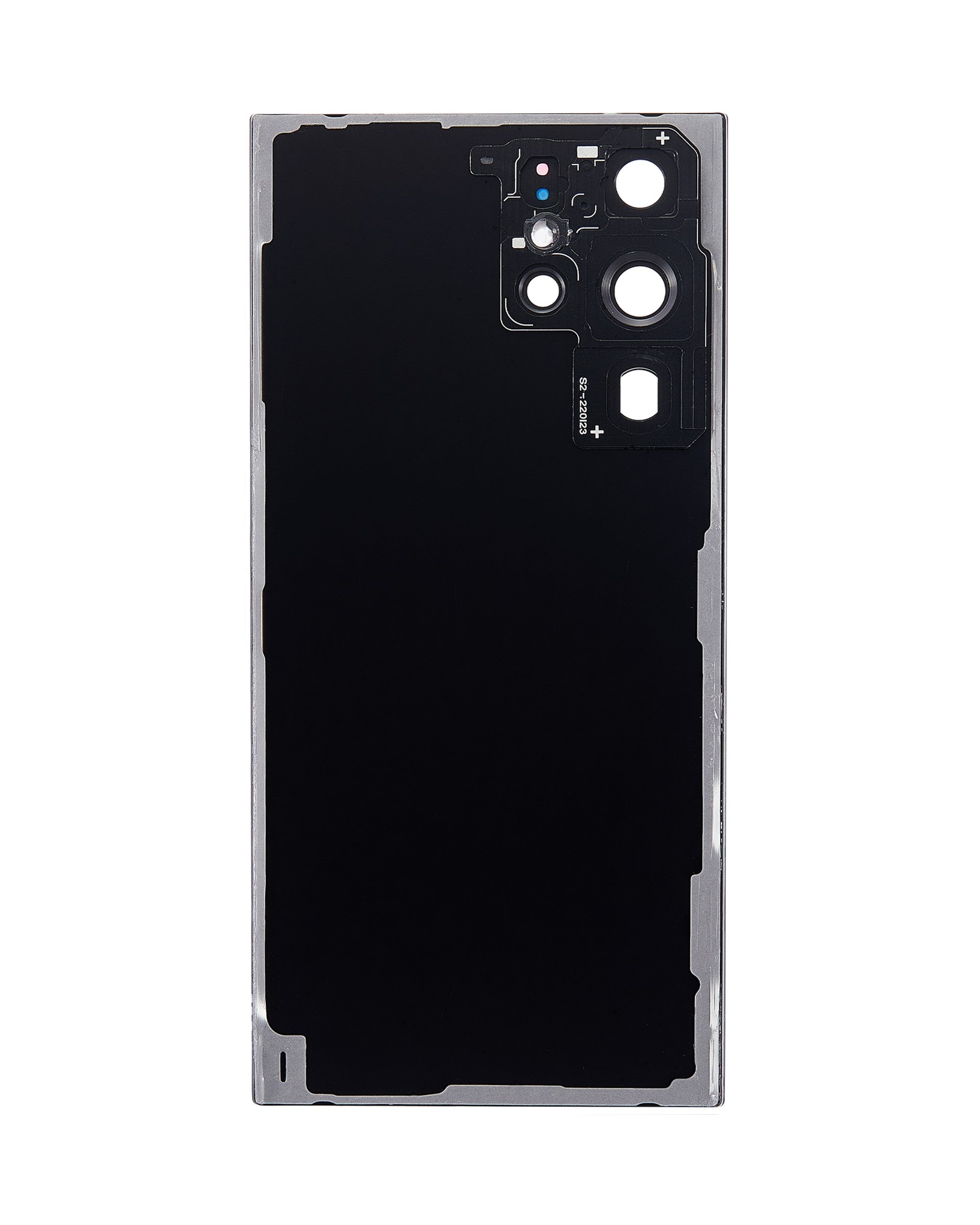 Black, Back Cover Glass With Camera Lens For Samsung Galaxy S22 Ultra 5G (S908U) - OEM Pull