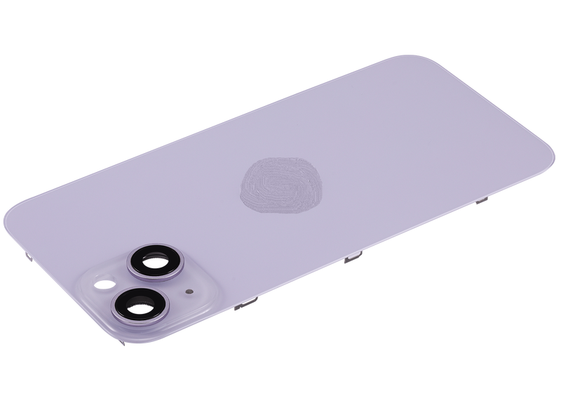 Professional Replacement Back Glass With Steel Plate With MagSafe Magnet Pre-Installed for iPhone 14 (Purple)