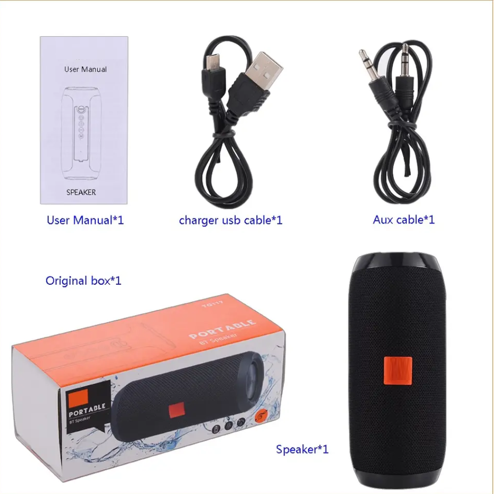TG117 outdoor wireless portable bluetooth speaker, subwoofer waterproof speaker.