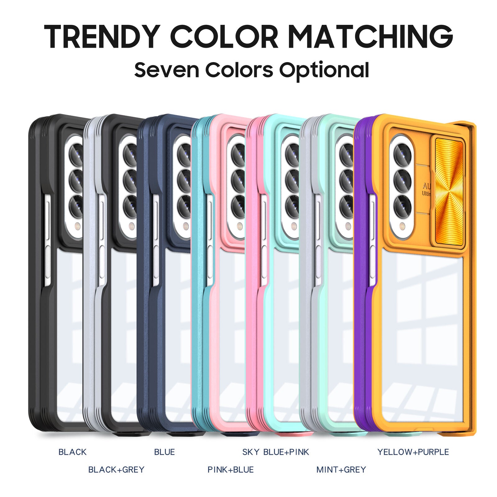 PC Hard Case Slide Camera Lens Protection Cover For Samsung Galaxy Z Fold 4 5G