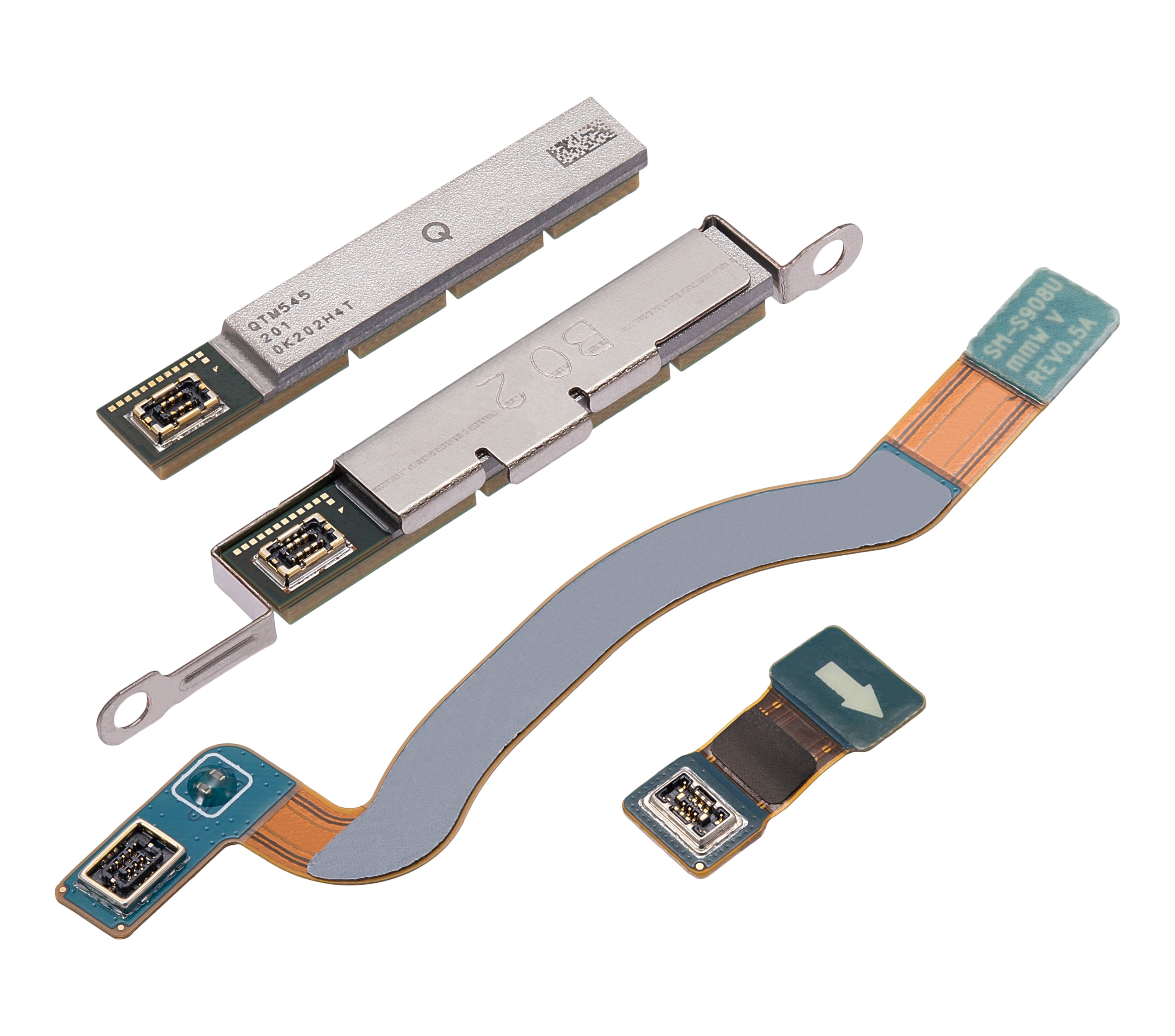 5G Antenna Flex Cable With Module 4 Piece Set For Samsung Galaxy S22 Ultra 5G (S908U) - OEM Pull