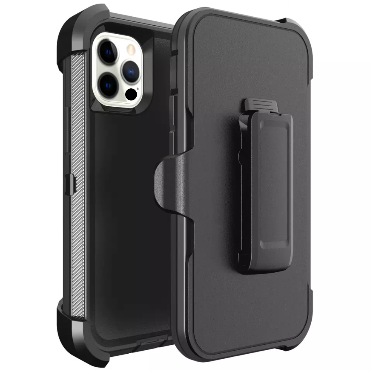 Defender Phone Case Shock Proof Rubber Case with Holster Heavy Duty Compatible with Apple iPhone 14 Pro Max
