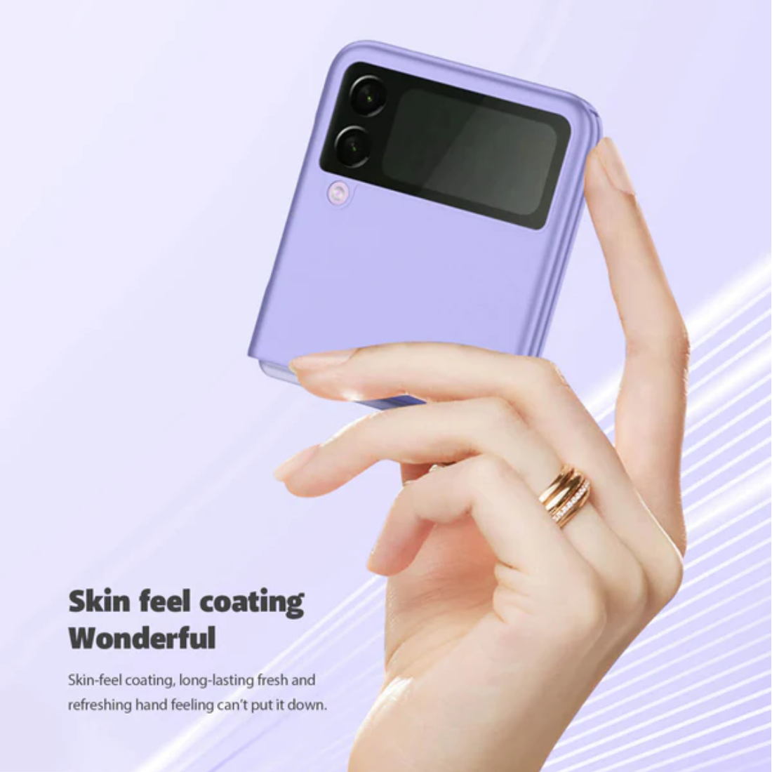 Case for Samsung Galaxy Z Flip 4, Ultra-Thin, Anti-Drop, Protective Phone Case PC Hard Cover