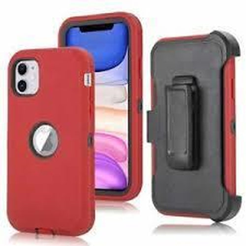 Defender Phone Case Shock Proof Rubber Case with Holster Heavy Duty Compatible with Apple iPhone 11