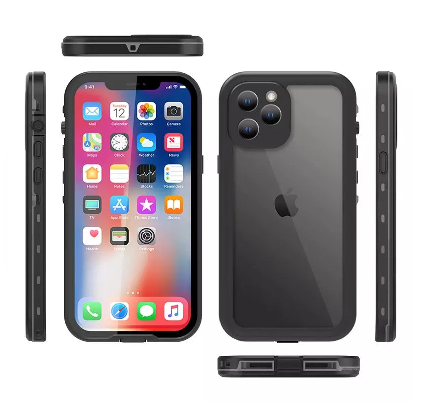 ( Black ) Waterproof Slim Life Proof Case for iPhone 13 (6.1") Built-in Screen Protector Shockproof Dustproof Heavy Duty Full Body Protective Case