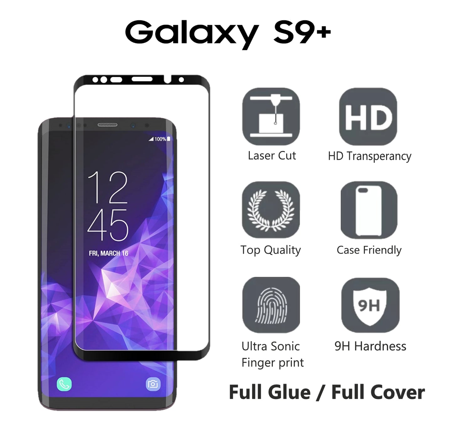 Single Full Glue Samsung S Series Tempered Glass