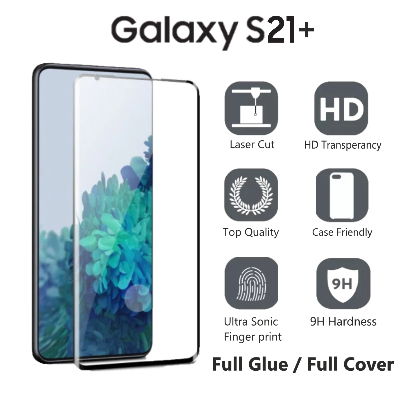 Single Full Glue Samsung S Series Tempered Glass