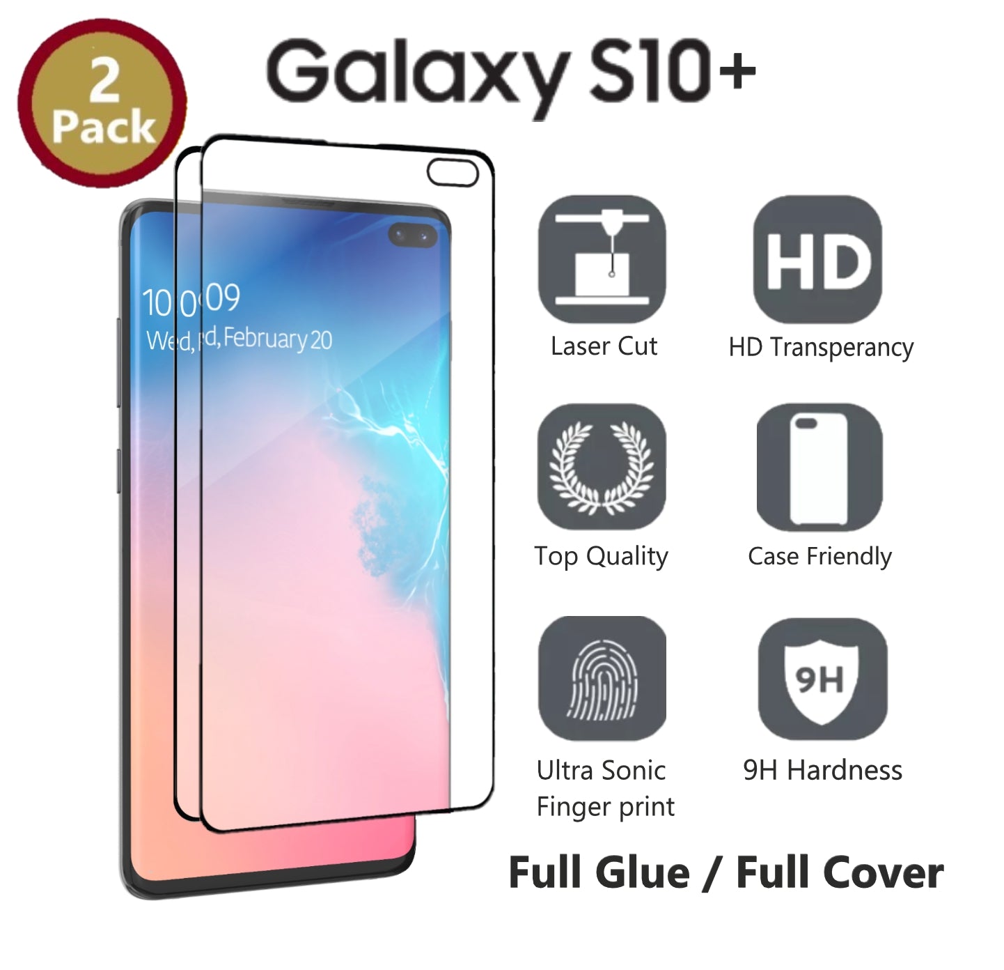 Single Full Glue Samsung S Series Tempered Glass
