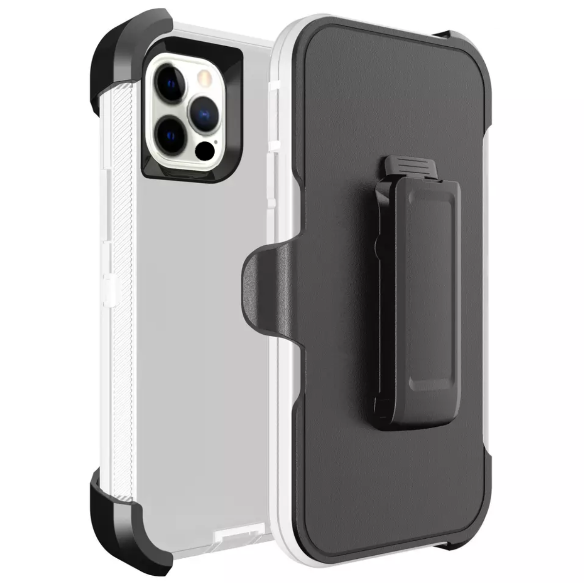 Defender Phone Case Shock Proof Rubber Case with Holster Heavy Duty Compatible with Apple iPhone 14 Pro Max