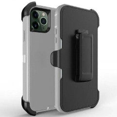 Defender Shock Proof Rubber Phone Case with Holster Heavy Duty Compatible with Apple iPhone 12 Pro Max