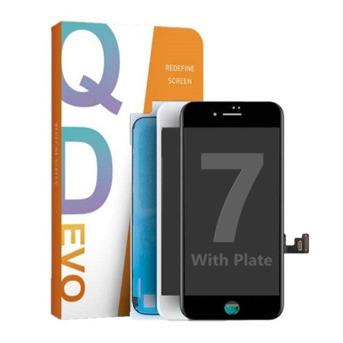 QD Evo LCD Digitizer Assembly For iPhone 7 W/ Plate ( Semi - Premium )