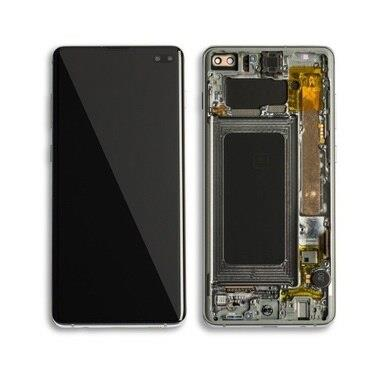 Black, Samsung Galaxy S10 Plus OLED Digitizer display assembly with frame