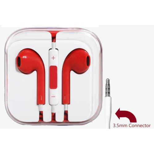 Red, 3.5mm Connector High Quality Earphone