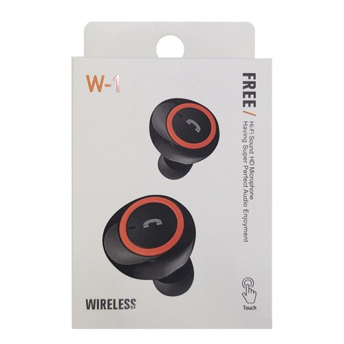 Black, W1 TWS BT V5.0 Wireless in Ear Earbuds Wake up Siri Earphone with Charging Box