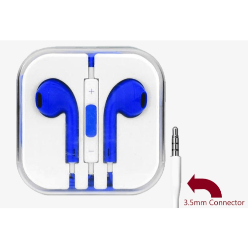 Blue, 3.5mm Connector High Quality Earphone