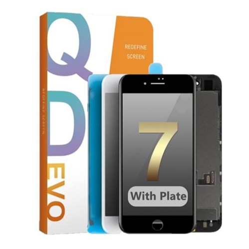 QD Evo LCD Digitizer Assembly For iPhone 7 W/ Plate ( Semi - Premium )