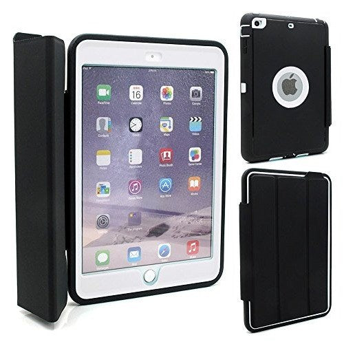 iPad Mini 4/5 Defender Rugged Hard Case Flip Case with Tri-fold Smart Cover