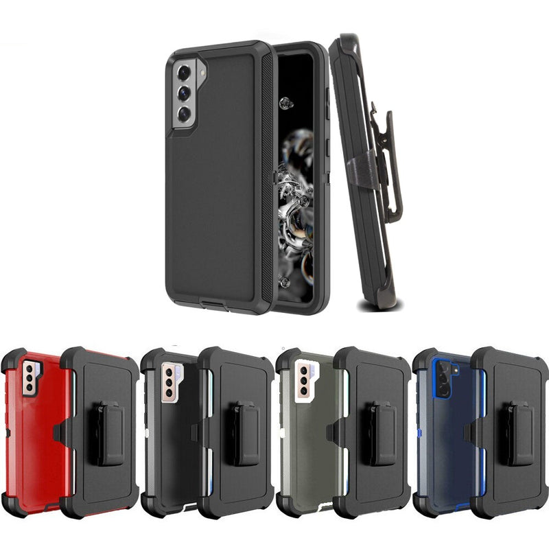 Shock Proof Defender Phone Case with Holster for Samsung Galaxy S22