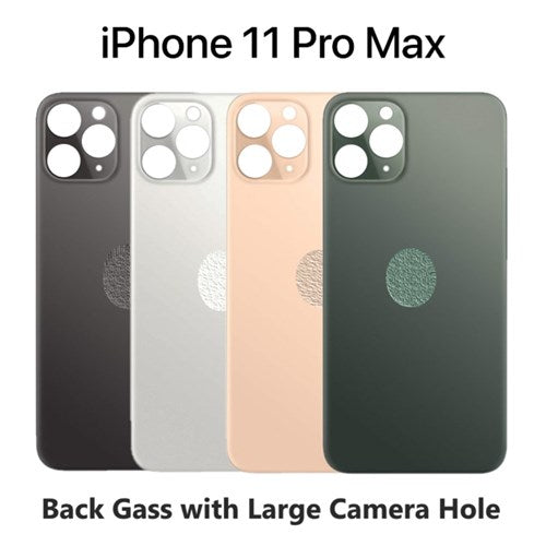 Professional Replacement Back Glass Rear Battery Cover for iPhone 11 Pro Max All Carriers supported (Big Camera Hole)