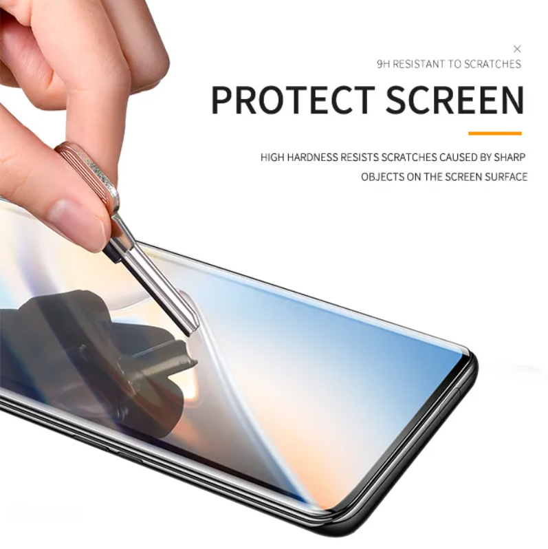 [2 Pack] 5D Curved Edge Glue Full Cover Tempered Glass Compatible With Samsung S Series (Case Friendly)