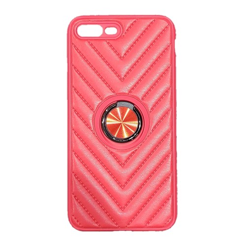 Leather + TPU phone case with Ring and kick stand for iPhone 7 Plus / iPhone 8 Plus