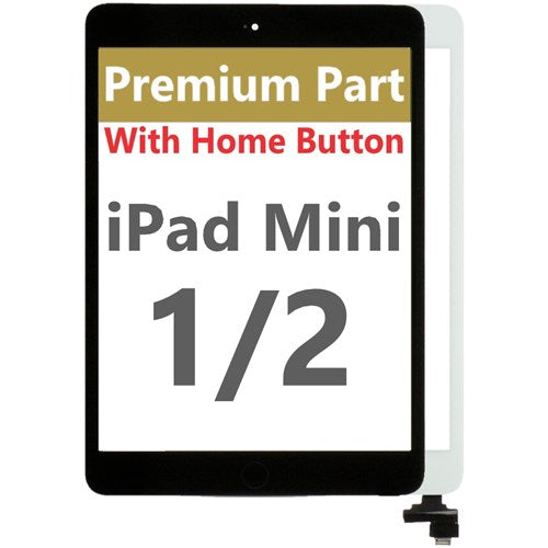 Glass Digitizer With Home Button for iPad Mini 1/ Mini 2 (Premium Part)