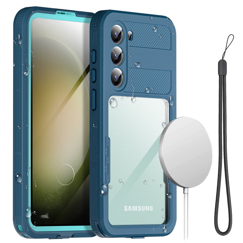 Waterproof Slim Life Proof Case for Samsung S23 Built-in Screen Protector Shockproof Dustproof Heavy Duty Full Body Protective Case