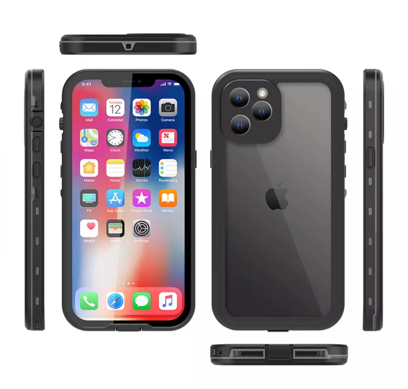 Waterproof Slim Life Proof Case for iPhone 12 Pro Built-in Screen Protector Shockproof Dustproof Heavy Duty Full Body Protective Case