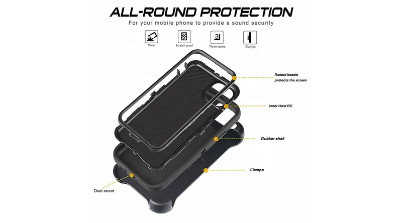 Shock Proof Defender Phone Case with Holster for Samsung Galaxy S22 Ultra