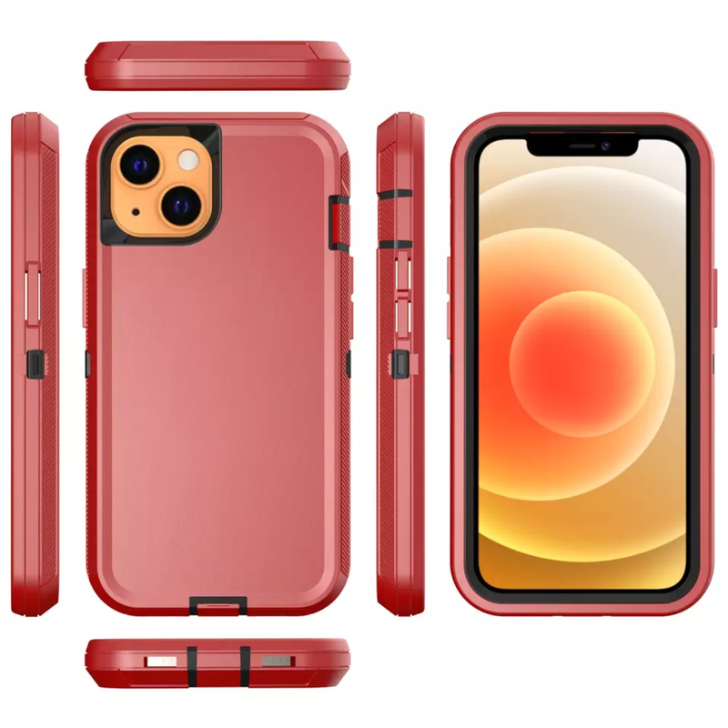 Defender Phone Case Shock Proof Rubber Case with Holster Heavy Duty Compatible with Apple iPhone 14 Plus