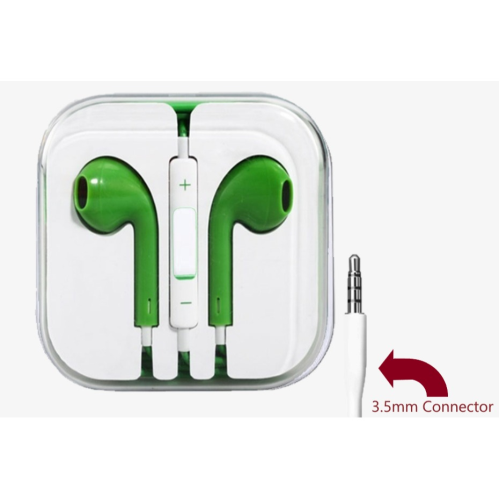 Green, 3.5mm Connector High Quality Earphone