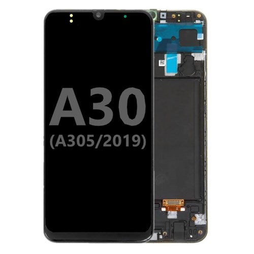 Screen and Digitizer Assembly with Frame for Galaxy A30 (A305/2019)