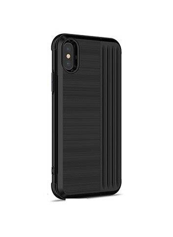 Shield Case For IPhone X/XS Cover Card Holder Hard PC Soft Silicone Fitted Cases, Black