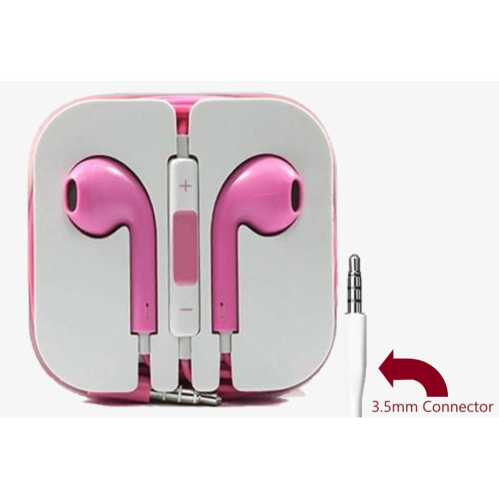 Pink, 3.5mm Connector High Quality Earphone