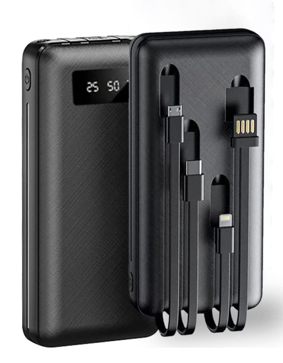 Digital display power bank comes with 4-wire 10000 mAh Capacity