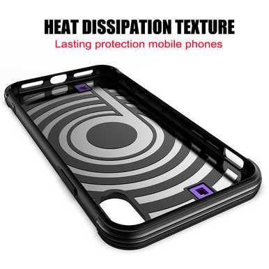 Shield Case For IPhone XR Cover Card Holder Hard PC Soft Silicone Fitted Cases, Red