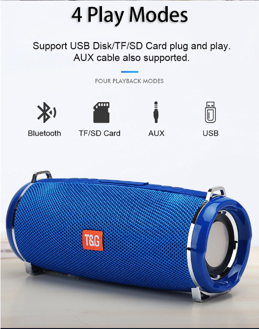 TG 192 Bluetooth Speaker with LED Lights High Bass Sound