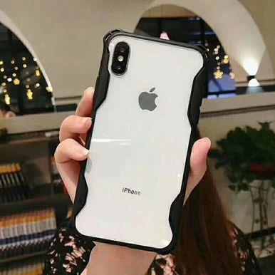 Four Corner Anti Drop Clear Case for Samsung S10 Plus, Black