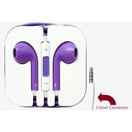 Purple, 3.5mm Connector High Quality Earphone