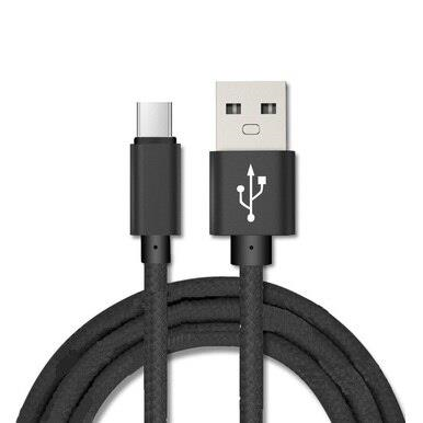 Black, 6 Ft Type-C USB Charging Sync Data Cable