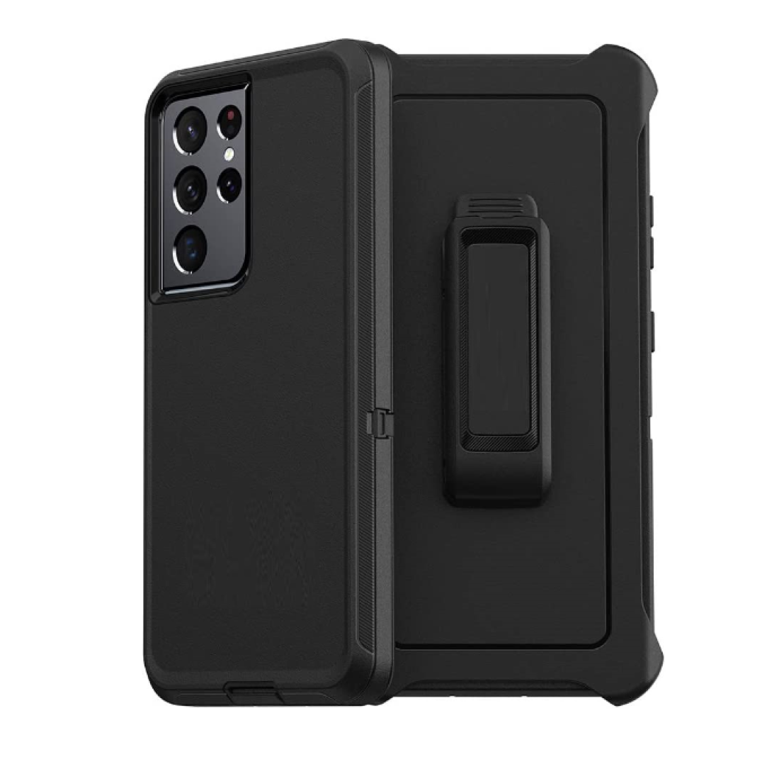 Shock Proof Defender Phone Case with Holster for Samsung Galaxy S21 Ultra