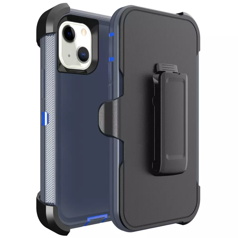 Defender Phone Case Shock Proof Rubber Case with Holster Heavy Duty Compatible with Apple iPhone 14 Plus