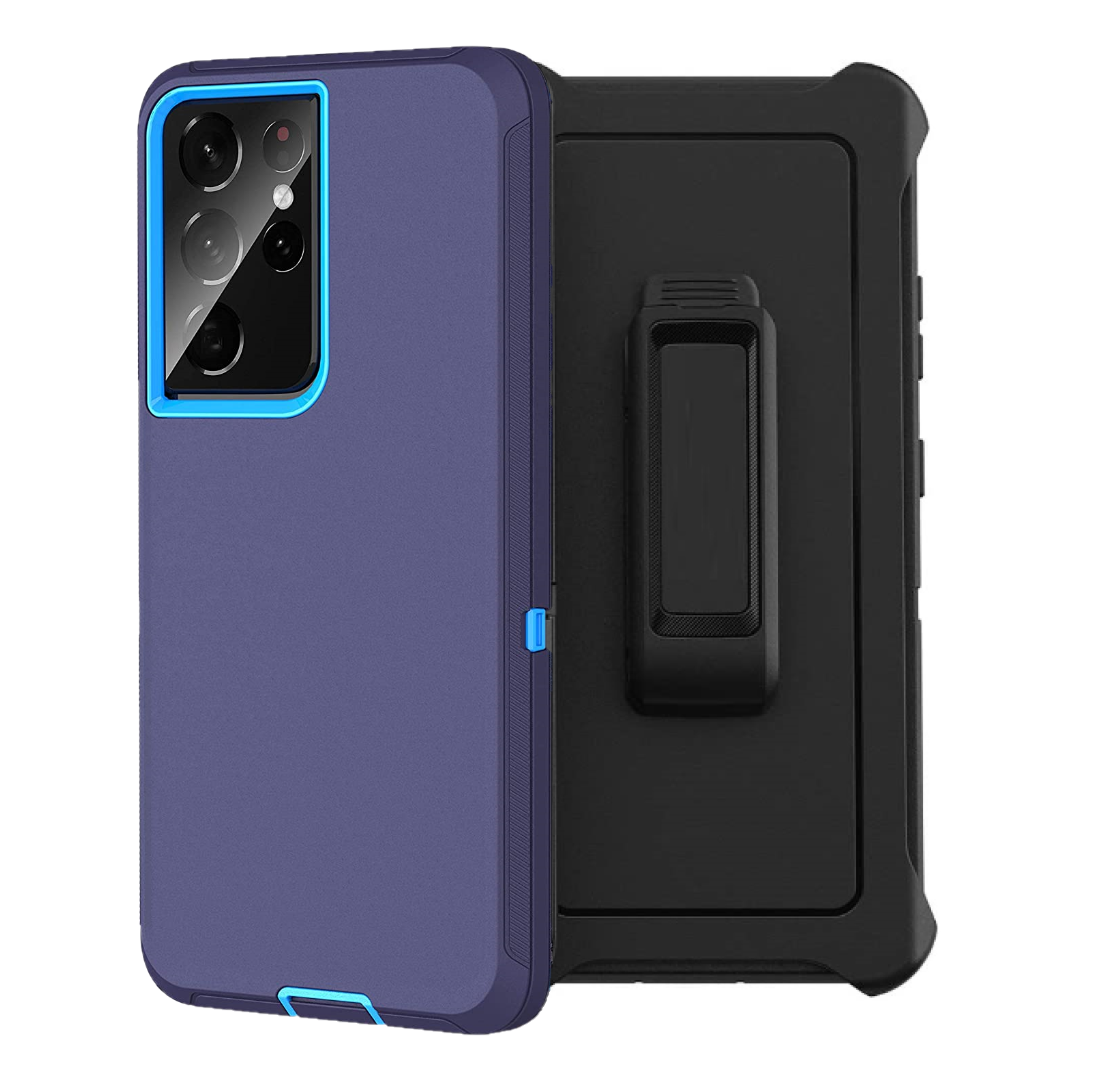 Shock Proof Defender Phone Case with Holster for Samsung Galaxy S21 Ultra