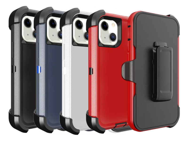 Defender Phone Case Shock Proof Rubber Case with Holster Heavy Duty Compatible with Apple iPhone 14 Plus