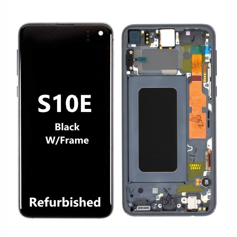 Black, Samsung Galaxy S10e LCD Digitizer display assembly with frame