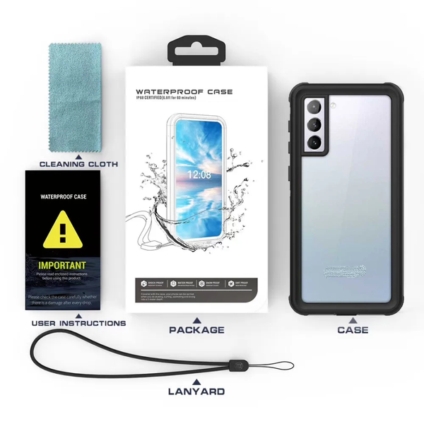 Waterproof Slim Life Proof Case for Samsung S21 Built-in Screen Protector Shockproof Dustproof Heavy Duty Full Body Protective Case