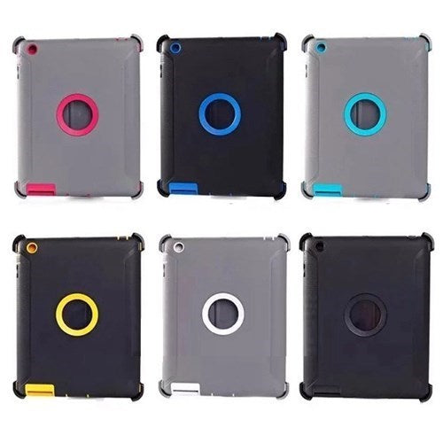 Defender Phone Case Shock Proof Rubber Case with Holster Heavy Duty Compatible with Apple iPad Mini 1/ Apple iPad Mini 2/ Apple iPad Mini 3