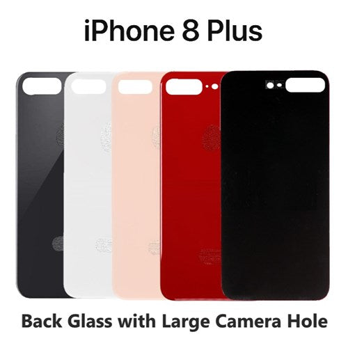 Professional Replacement Back Glass Rear Battery Cover for iPhone 8 Plus All Carriers supported (Big Camera Hole)